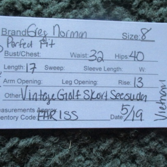 Greg Norman Seersucker Pink Golf Skort Skirt VTG - Picture 8 of 8